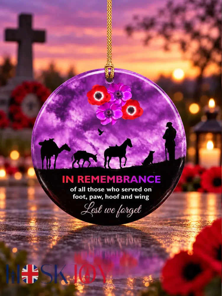 Lest We Forget Print Keychain - Purple / ONE