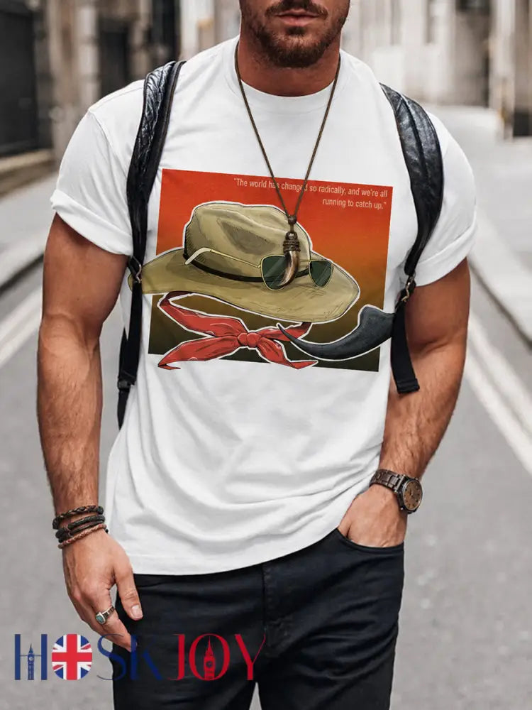 Men’s 1947-2026 Memorial Vintage Dinosaur Graphic T-shirt - As picture / S