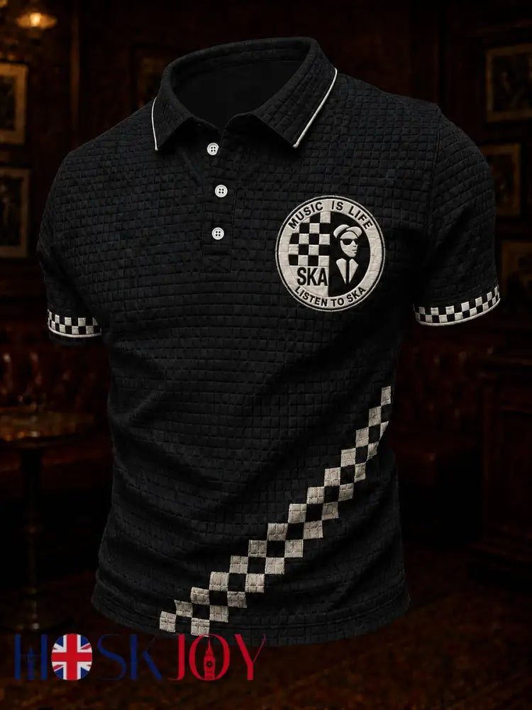Men’s 2-Tone Ska Music Lover Printed Shirt - As picture / S