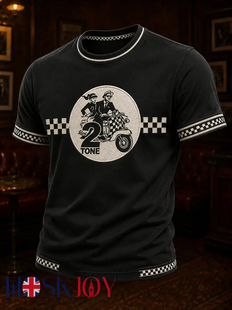 Men’s 2-Tone Ska Music Lover Printed T-Shirt - As picture / S