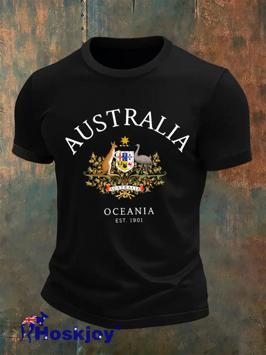 Men’s Animal Art Casual Crew Neck Top A / S