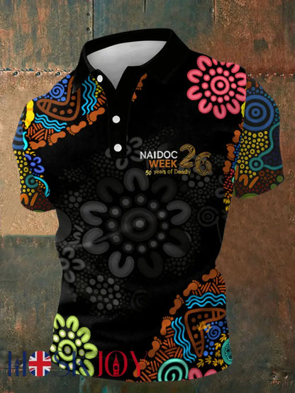 Men’s AU Aboriginal Culture Art NAIDOC Week Printed Casual Tops