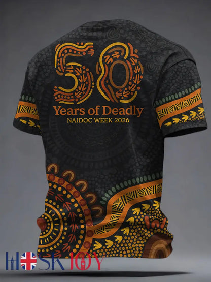 Men’s AU Aboriginal Culture Art NAIDOC Week Printed T-shirt
