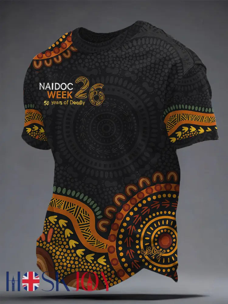 Men’s AU Aboriginal Culture Art NAIDOC Week Printed T-shirt