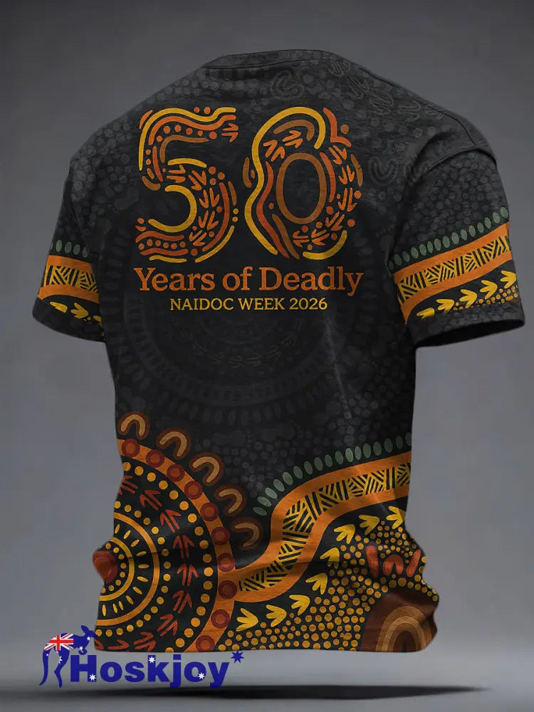 Men’s AU Aboriginal Culture Art NAIDOC Week Printed T-shirt