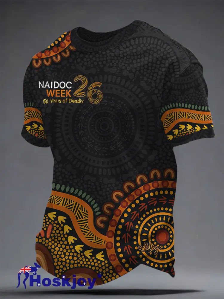 Men’s AU Aboriginal Culture Art NAIDOC Week Printed T-shirt