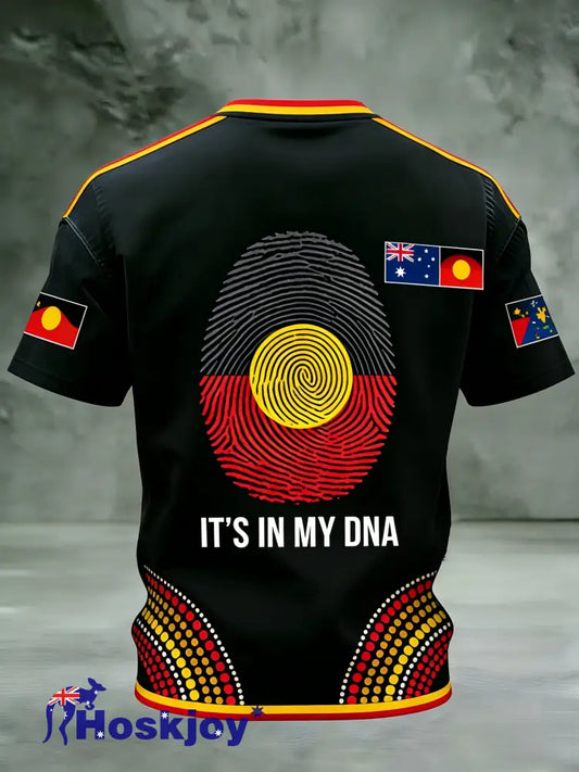 Men’s AU Aboriginal Culture IT’S IN MY DNA Short-sleeve T-shirt - Black / S