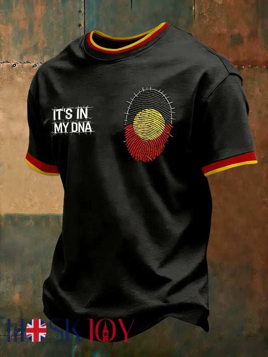 Men’s AU Aboriginal Culture IT’S IN MY DNA Short-Sleeve T-Shirt Black / S