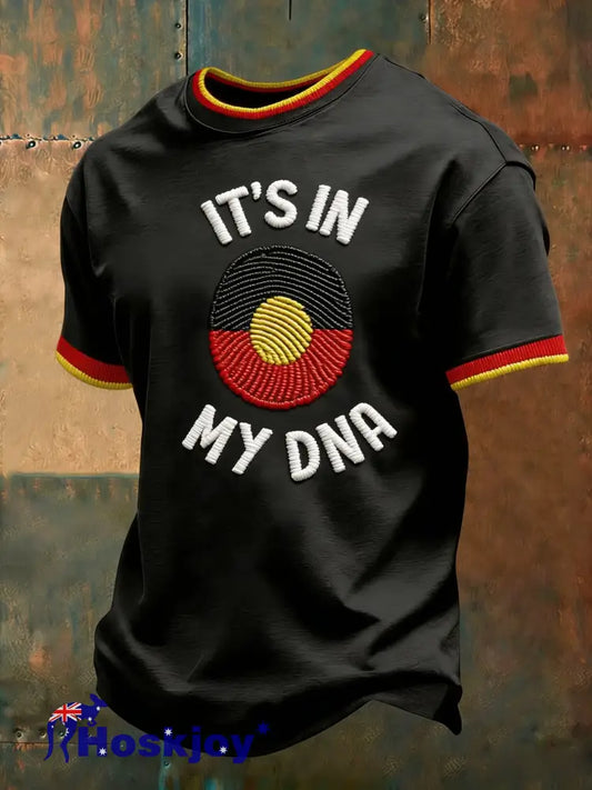 Men’s AU Aboriginal Culture IT’S IN MY DNA Short-Sleeve T-Shirt Black / S