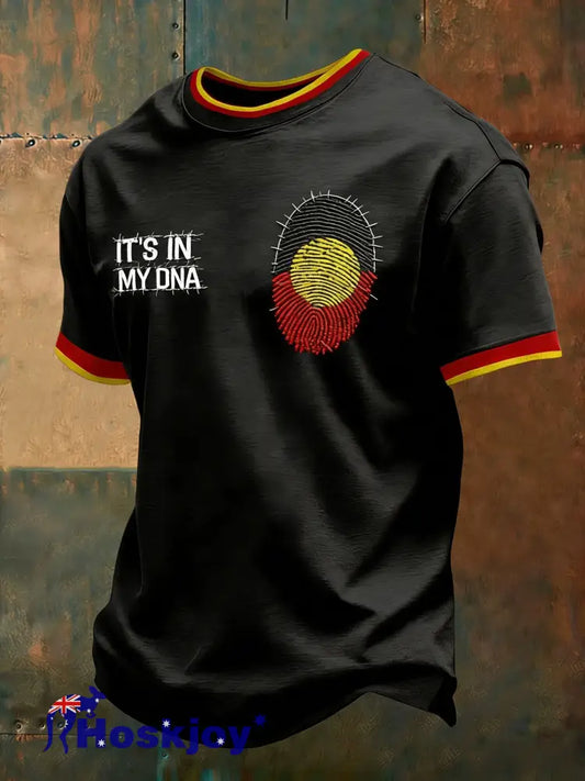 Men’s AU Aboriginal Culture IT’S IN MY DNA Short-Sleeve T-Shirt Black / S