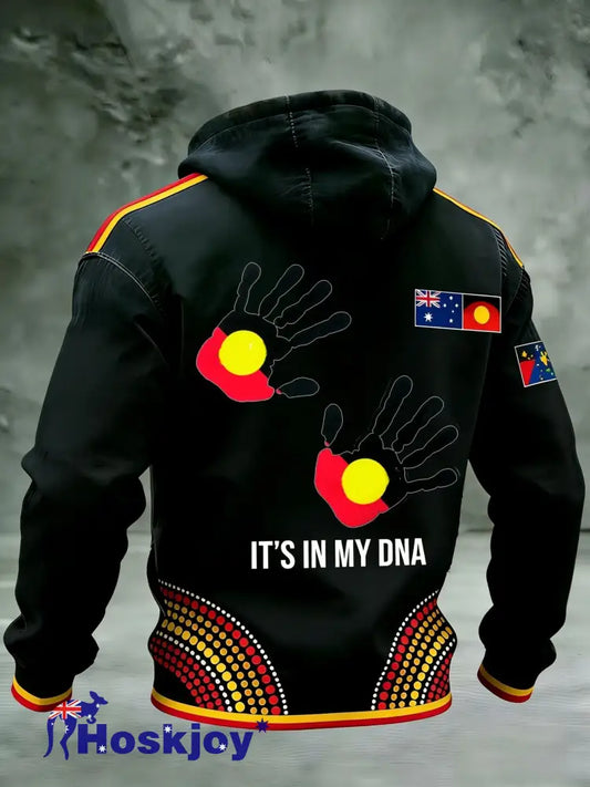 Men’s AU Aboriginal Culture IT’S IN MY DNAHooded Sweatshirt - Black / S