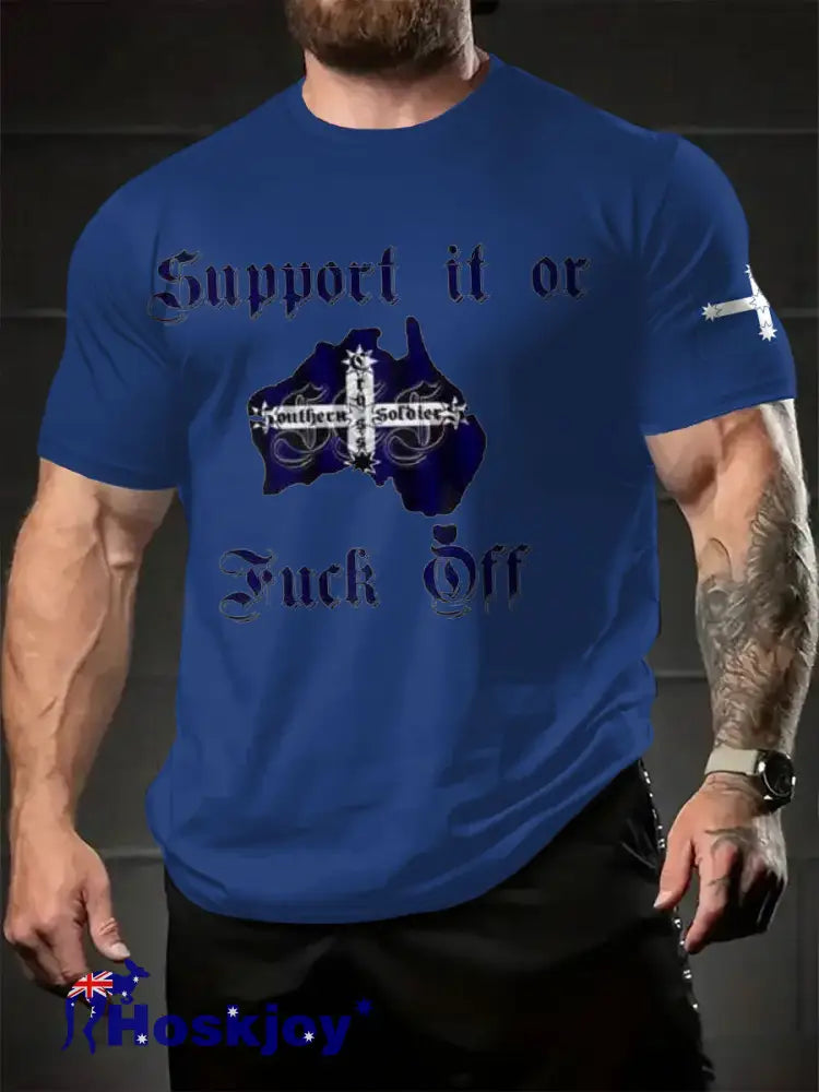 Men’s AU Flag Proud Printed T-shirt Royal Blue / S