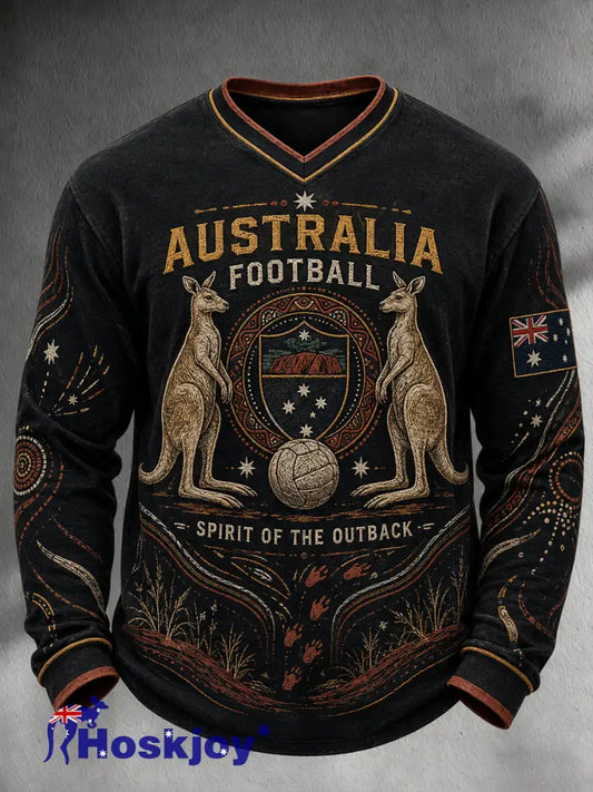 Men’s Australia Football Waffle Long Sleeve T-Shirt - A / S