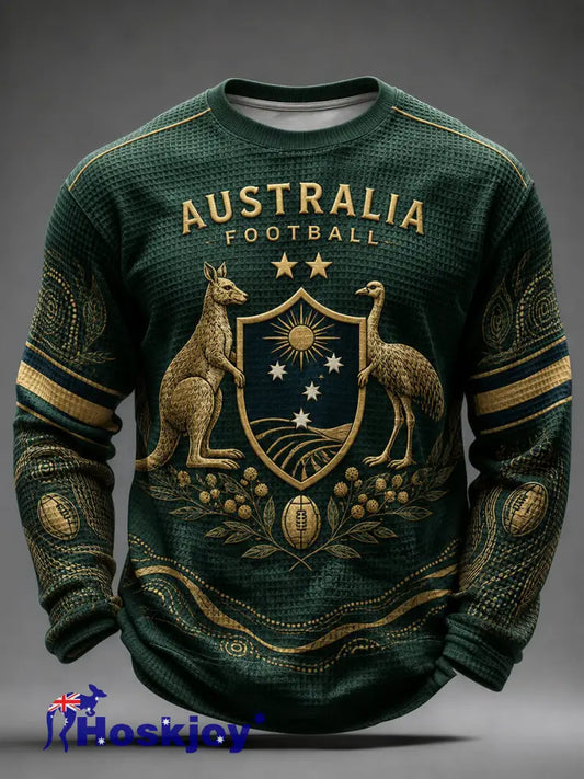 Men’s Australia Football Waffle Long Sleeve T-Shirt - A / S
