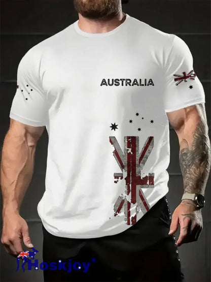 Men’s Australia Patriotic Printed T-shirt White / S