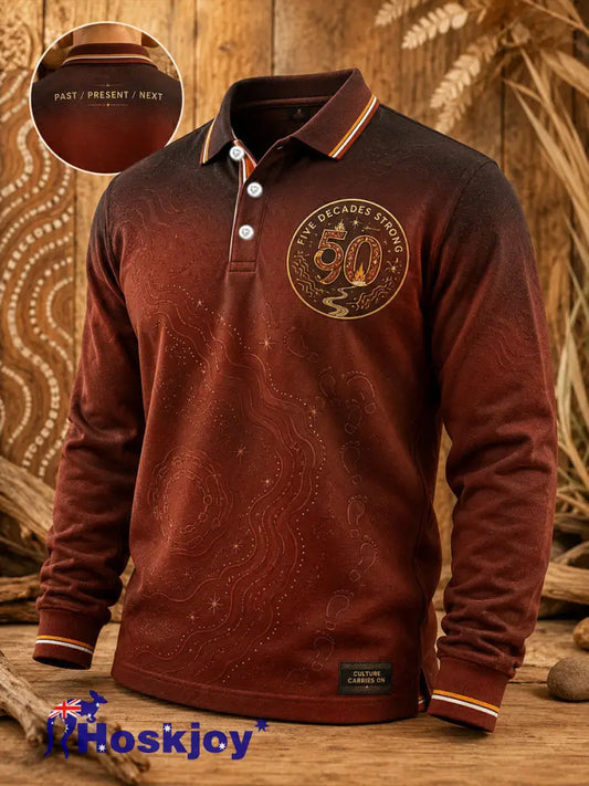 Men’s Australian Aboriginal Culture NAIDOC WEEK Art Printed Casual Tops - As picture / S