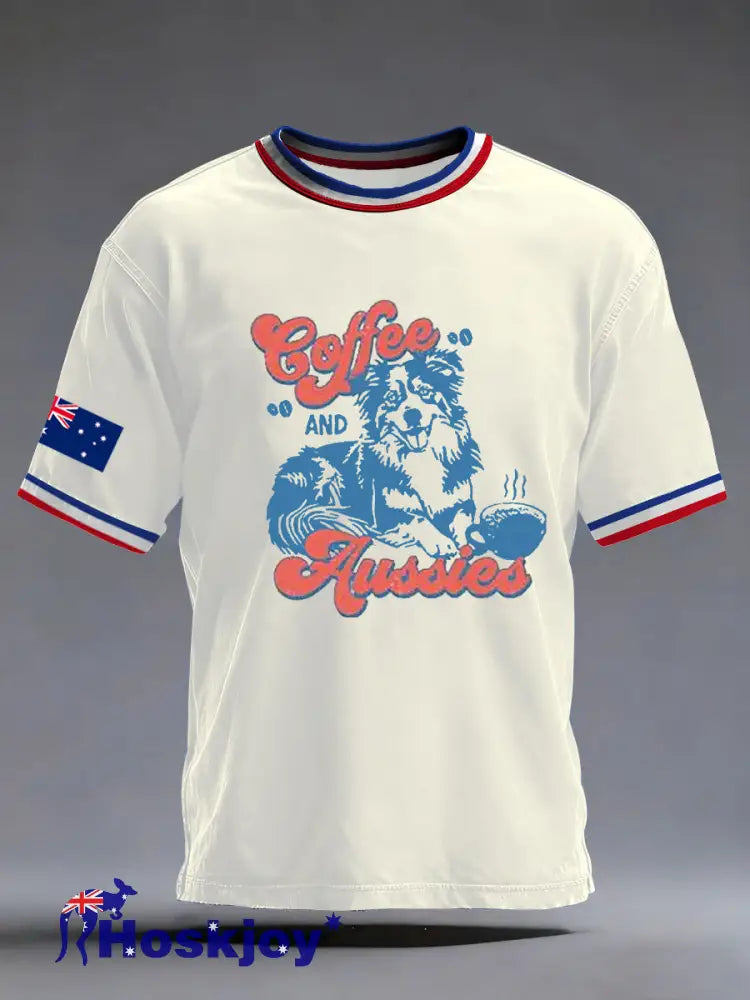 Men’s Australian Shepherd Short Sleeve T-shirt Apricot / S