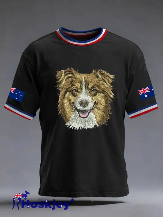 Men’s Australian Shepherd Short Sleeve T-shirt Black / S