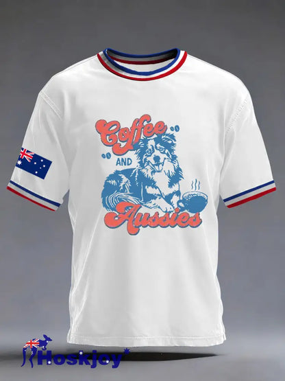 Men’s Australian Shepherd Short Sleeve T-shirt White / S