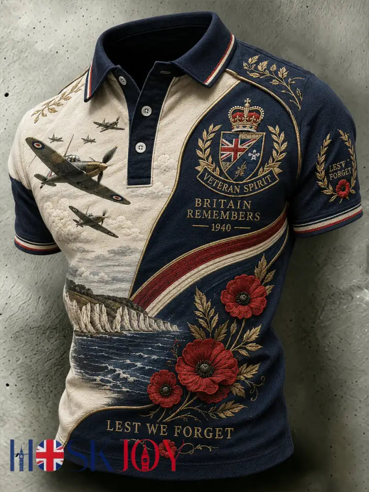 Men’s Battle of Britain polo shirt - As picture / S