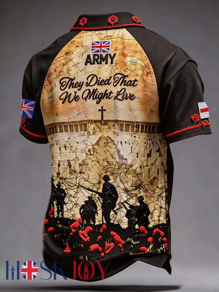 Men’s Battle of The Somme Veteran Printed Casual Tops