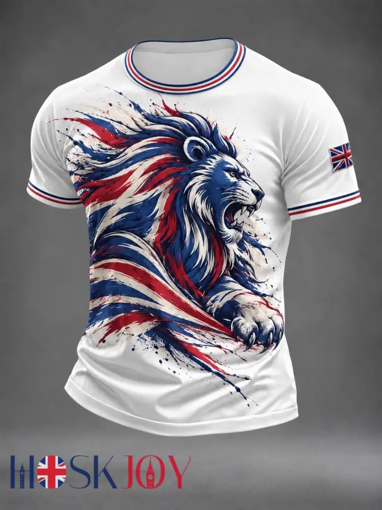 Men’s British Lion Printed T-shirt - White / S