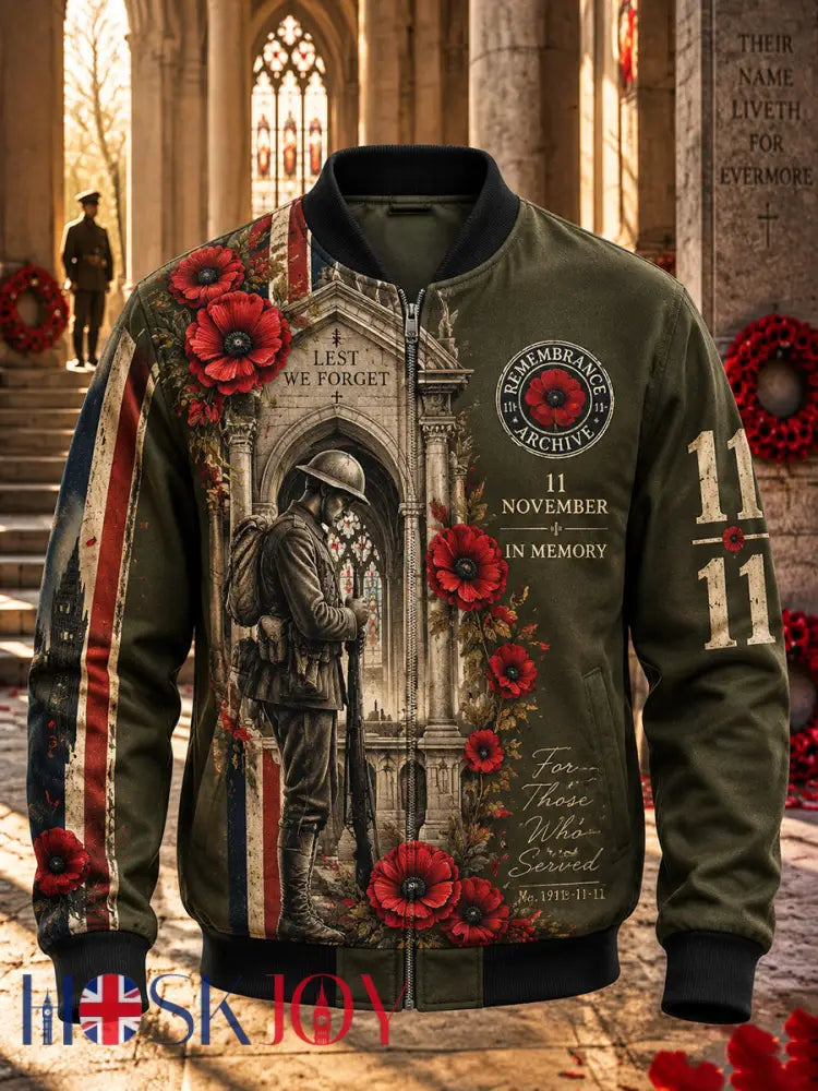 Men’s British Remembrance Day Printed Jacket - A / S