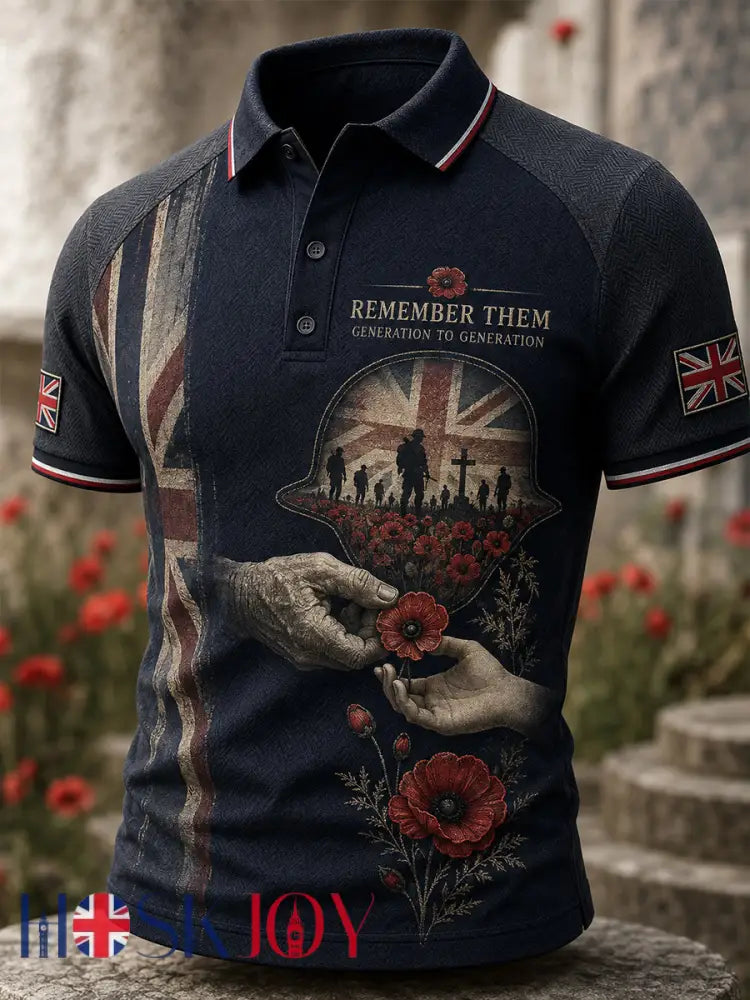 Men’s British Remembrance Day Short Sleeves T-Shirt - A / S