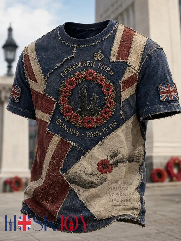 Men’s British Remembrance Day Short Sleeves T-Shirt - A / S
