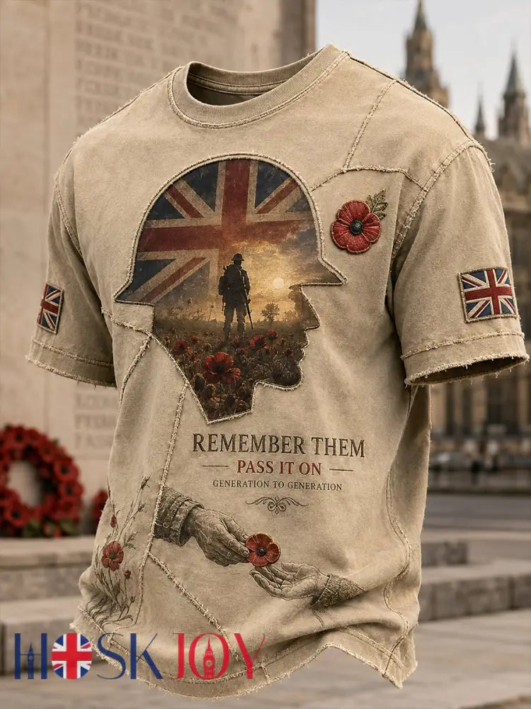 Men’s British Remembrance Day Short Sleeves T-Shirt - A / S