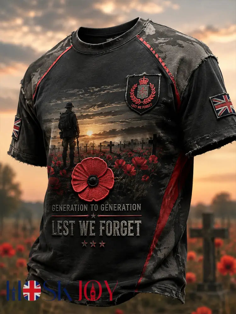 Men’s British Remembrance Day Short Sleeves T-Shirt - A / S
