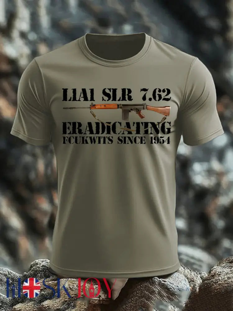 Men’s British Veteran imitation cotton short-sleeved T-shirt - Army Green / S