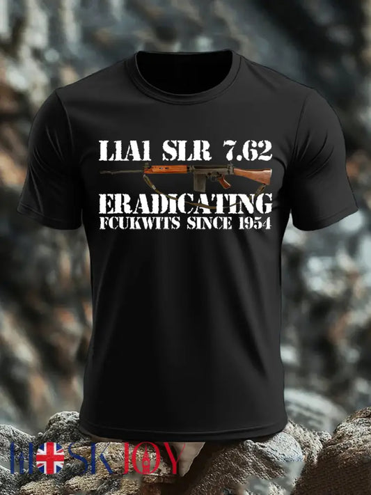 Men’s British Veteran imitation cotton short-sleeved T-shirt - Black / S