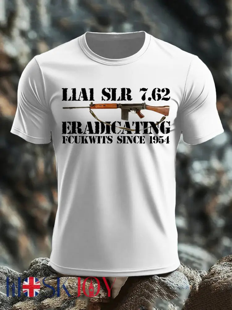 Men’s British Veteran imitation cotton short-sleeved T-shirt - White / S