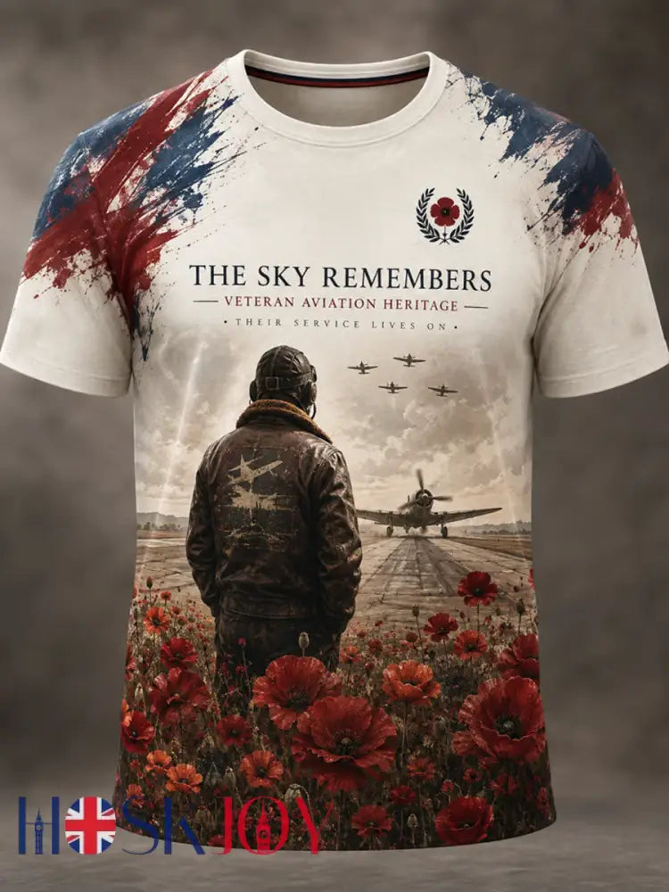 Men’s British Veteran Print short sleeves t-shirt - As picture / S
