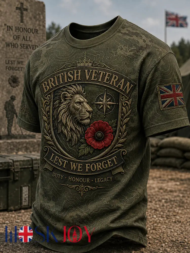 Men’s British Veterans’ Memorial Short Sleeves T-Shirt - A / S