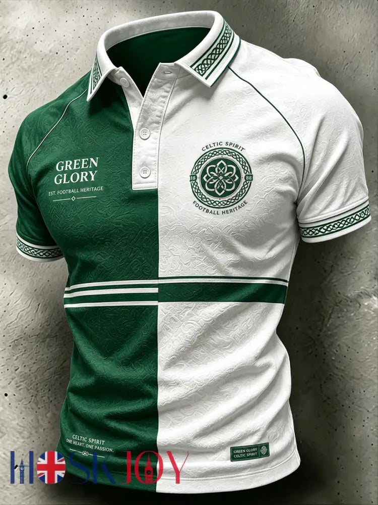 Men’s Celtic Football Club Lover Printed polo shirt - As picture / S