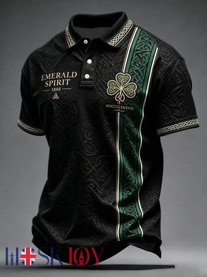 Men’s Celtic Football Club Lover Printed polo shirt - Black / S