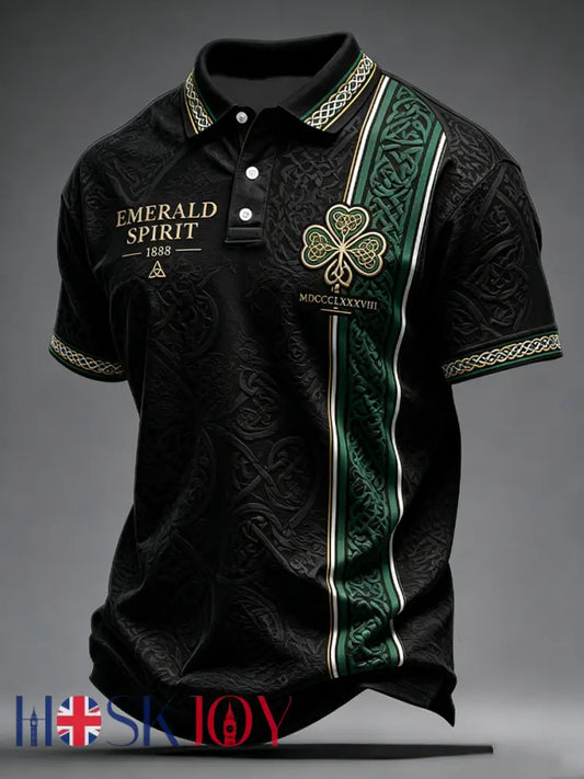Men’s Celtic Football Club Lover Printed polo shirt - Black / S