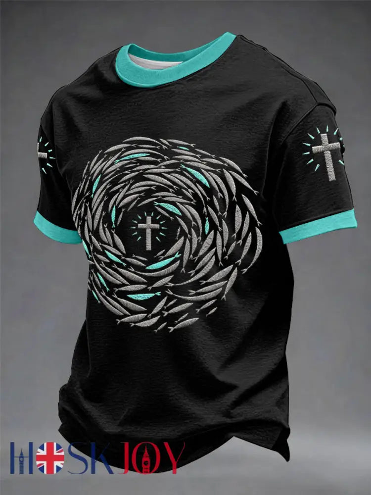 Men’s Christian Faith Casual Printed T-shirt - Black / S