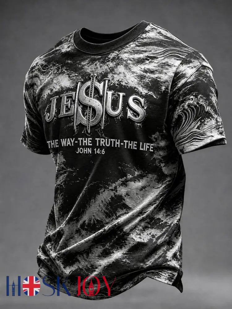 Men’s Christian JESUS Short Sleeve T-shirt - As picture / S