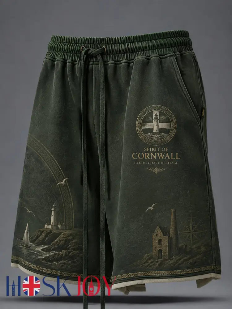 Men’s Cornish Celtic-style printed short trousers - As picture / S