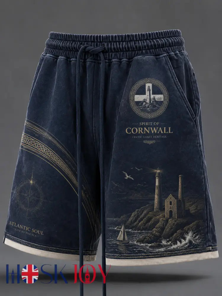 Men’s Cornish Celtic-style printed short trousers - As picture / S