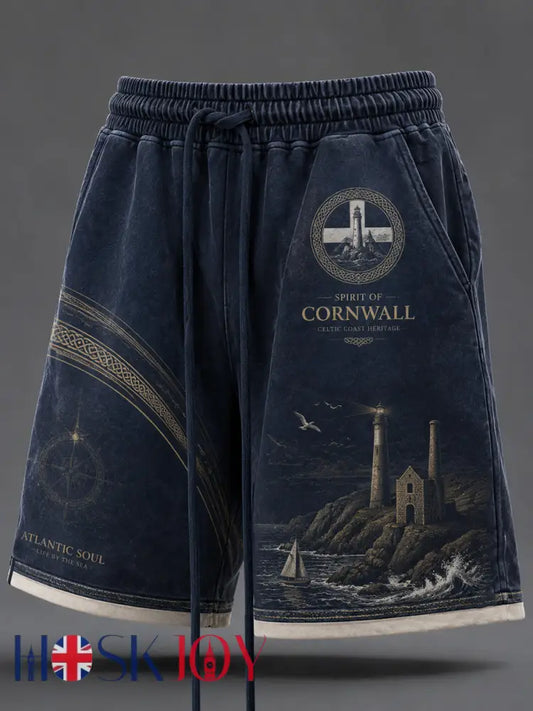 Men’s Cornish Celtic-style printed short trousers - As picture / S
