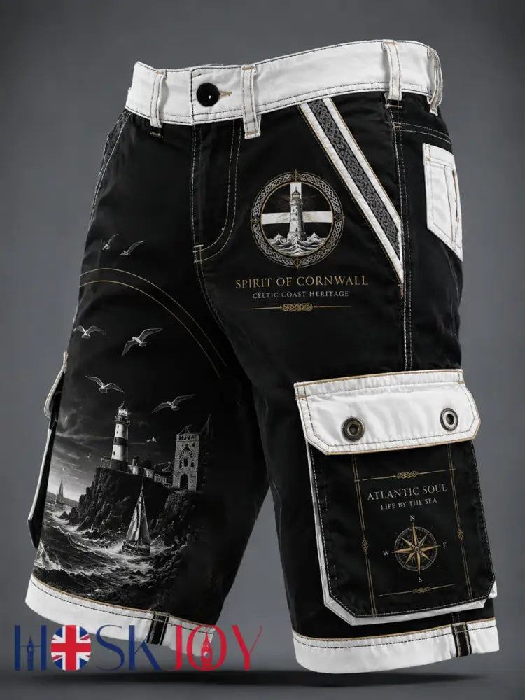 Men’s Cornish Celtic-style printed shorts - As picture / S