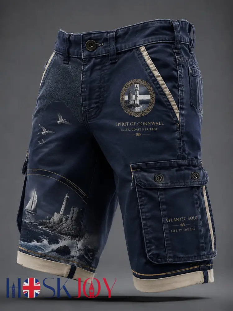 Men’s Cornish Celtic-style printed shorts - As picture / S