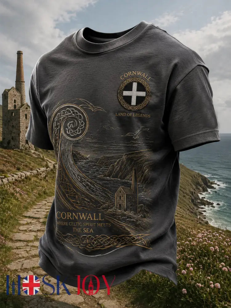 Men’s Cornish Celtic-style Printed T-shirt - As picture / S
