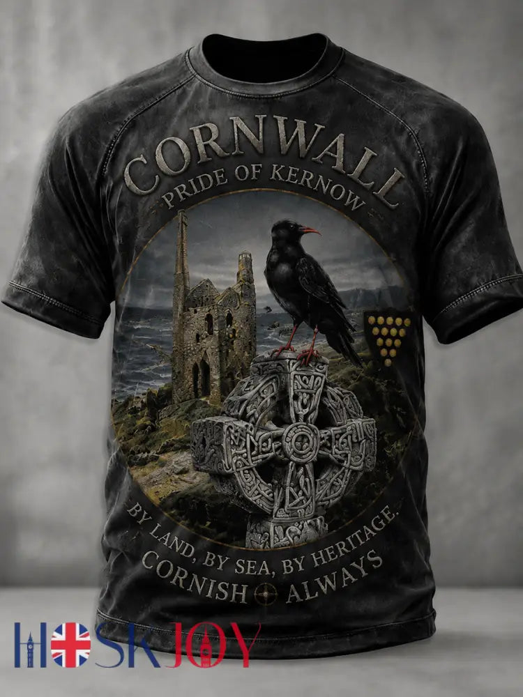 Men’s Cornwall Inspired T-shirt - Black / S