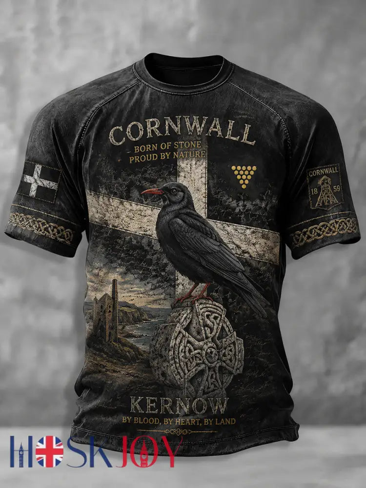 Men’s Cornwall Inspired T-shirt - Black / S