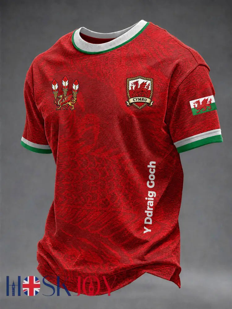 Men’s Cymru Short Sleeves T-shirt - Red / S